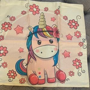 Cute 🦄 unicorn magic pillow case flowers rainbow